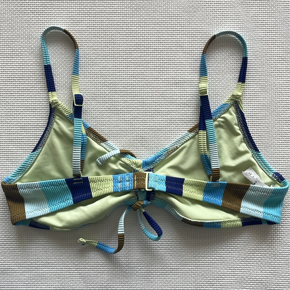 Aerie Striped Bikini Set - Blue, Green, Brown - Picture 4 of 11